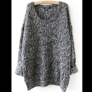 Shein Gray Loose Sweater